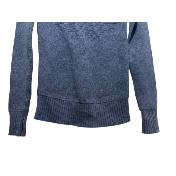 Sold Lululemon Reversible Still Lotus Sweater Small Blue Thumbholes Heathered - Picture 11 of 16